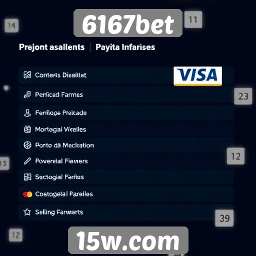 Métodos de pagamento no 6167bet